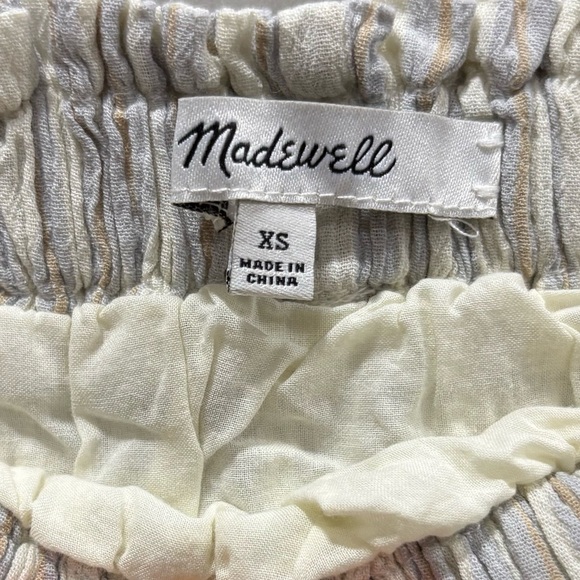 Madewell Smocked Pull-On Mini Skirt in Stripe - Picture 6 of 8